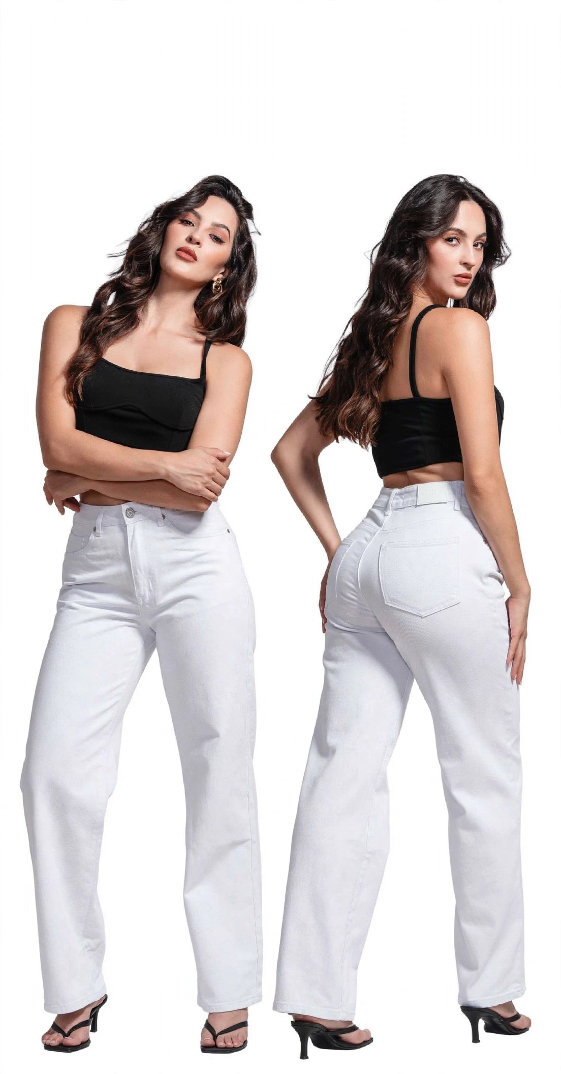 Jean Wide Leg Strech Back Blanco - ZU25218 | Zuggar Denim Collection