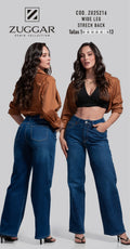 Jean Wide Leg Strech Back ZUGGAR | Cod. ZU25216 | Tiro Alto